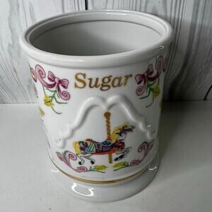1995 LENOX The Carousel Canister Sugar Fine Porcelain Replacement NO cover